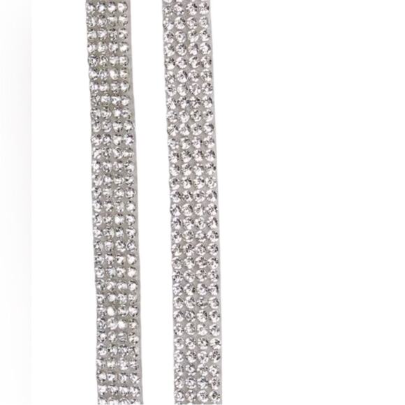 NWOT ALICE + OLIVIA Donald Crystal-Embellished White Satin-Crepe Shorts – Sz 14 - Picture 4 of 9